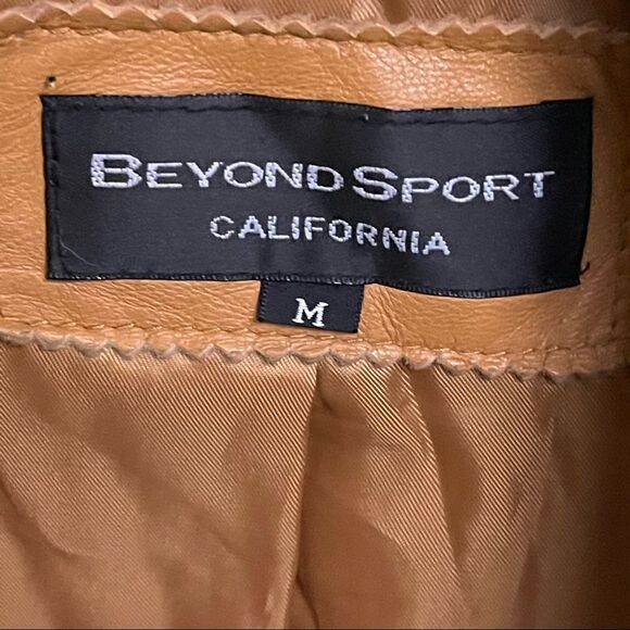 Vintage Beyond Sport California Sculpted Leather Jacket in Hazelnut Brown - Picture 14 of 16